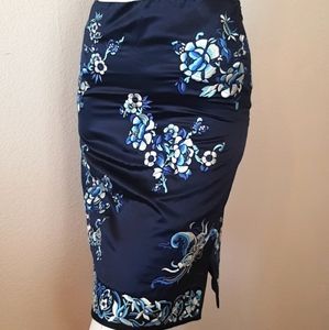 Ralph Lauren black label embroidered silk skirt.  Size 2